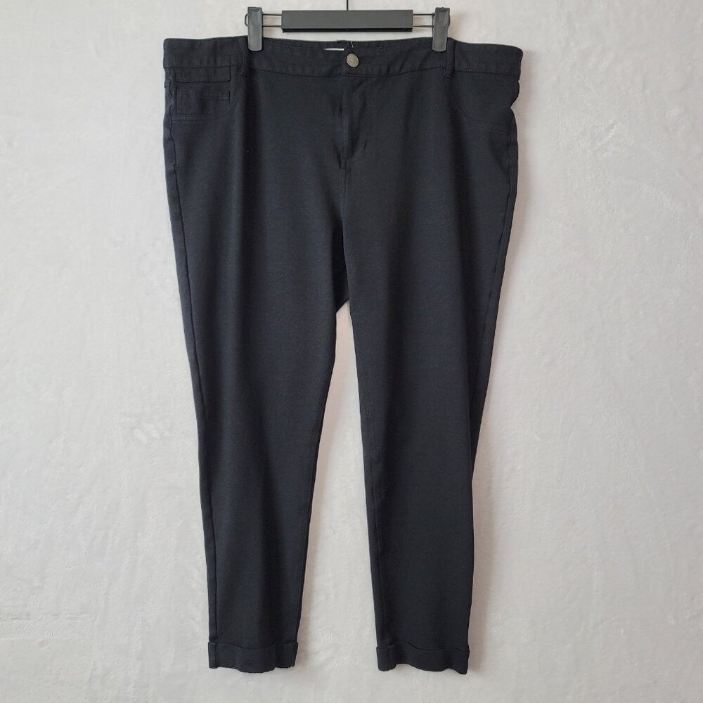 Ashley Classics Womens Size 3x Black High Rise Skinny Dress Pants  Cuffed Read